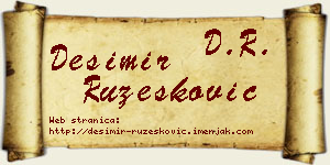 Desimir Ružesković vizit kartica